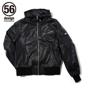 56design_s_line_light_leather_parka_black