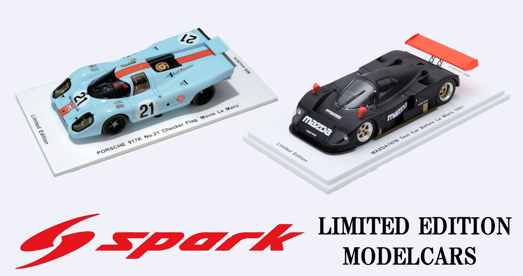 限定品】スパーク製 1/43スケール ポルシェ917Kと787Bテストカーが入荷