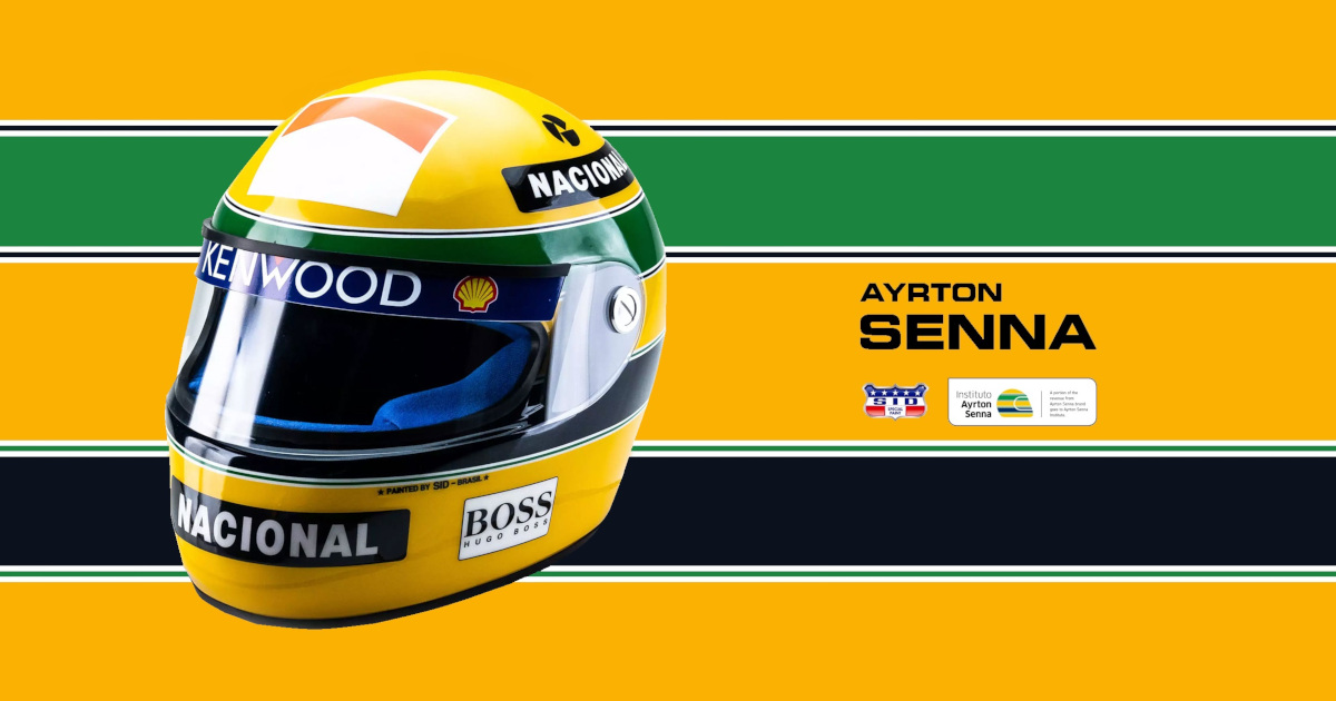 A.セナアイルトン.セナレプリカヘルメットAYRTON SENNA 93サイズS