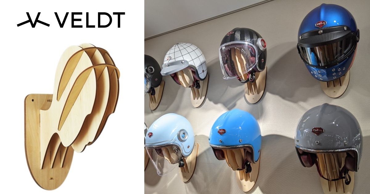 VELDT | 木製ヘルメットホルダーが再入荷！ | Motorimoda