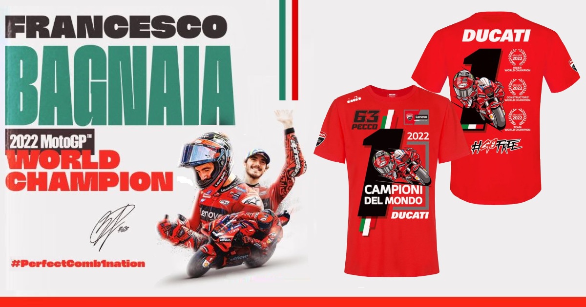 DUCATI | バニャイア ワールドチャンピオン 2022 Tシャツのご予約受付中！