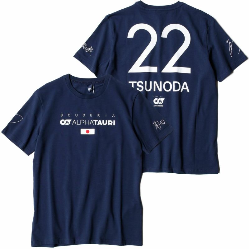 スクーデリアアルファタウリ　ロゴ　Tシャツ ネイビー　新品・未使用　サイズL