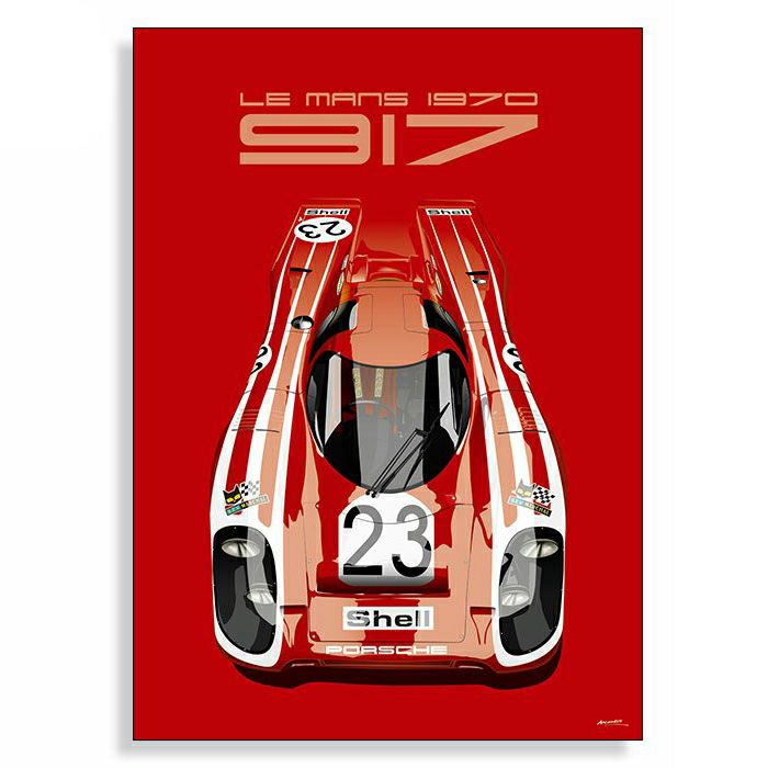 Le Mans 24h 【ル・マン24時間レース・オフィシャルライセンス商品】ポルシェ 917K ザルツブルグ ル・マン 1970 ポスター