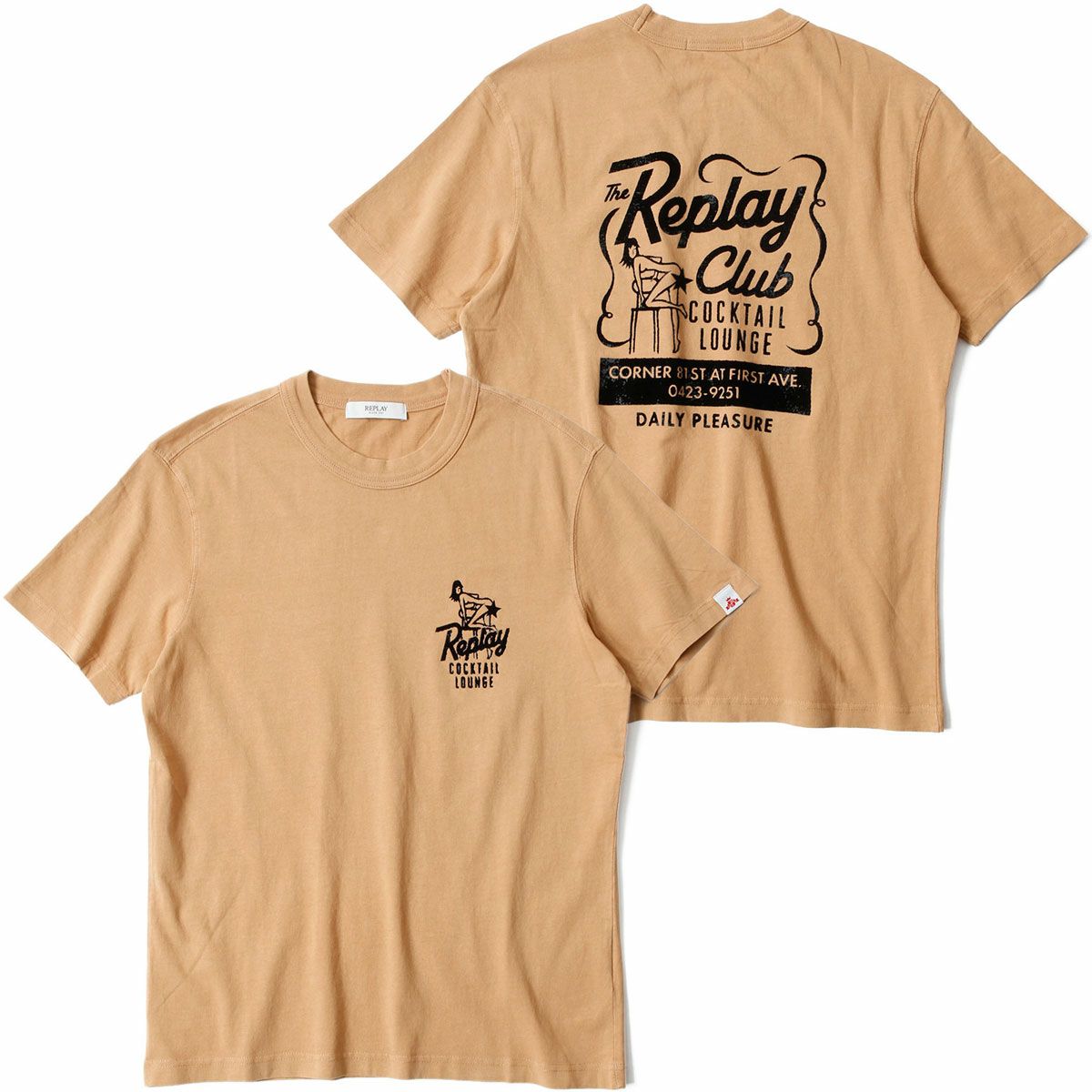 REPLAY フロック グラフィックス ジャージー Tシャツ