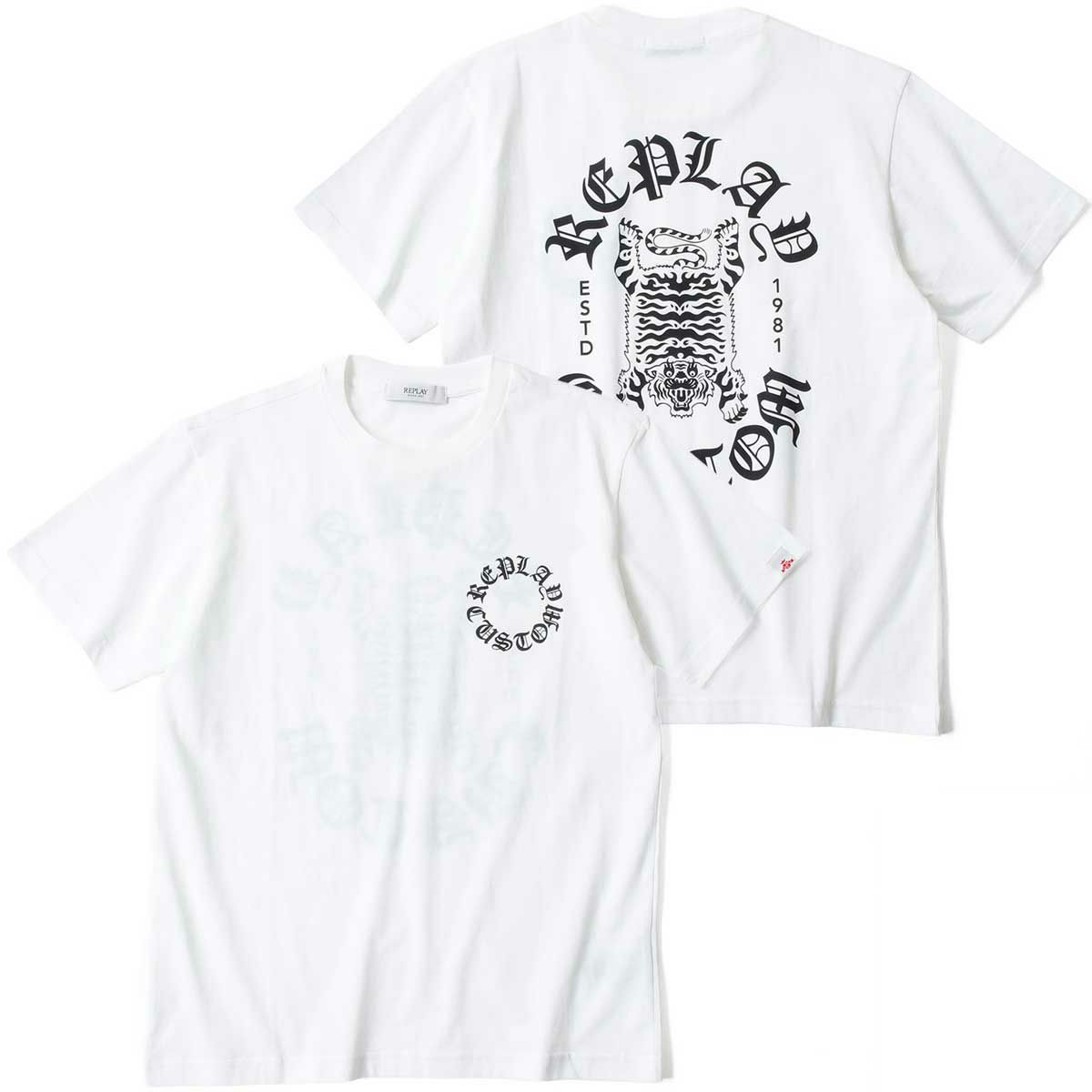 REPLAY リプレイ カスタム コットン Tシャツ