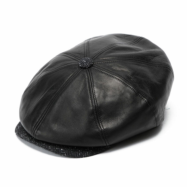 ウールブリム レザーハンチング 帽子 キャップ 革