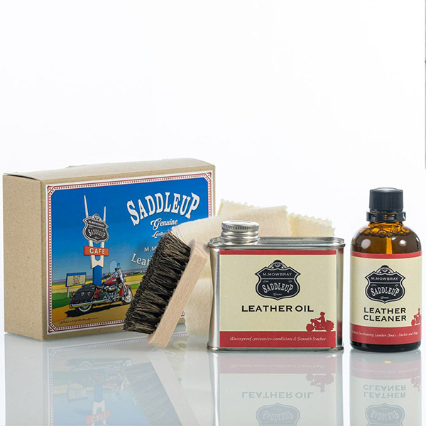 M.MOWBRAY モゥブレイ サドルアップ レザーオイルキット 革用補修用品 ブラシ セット