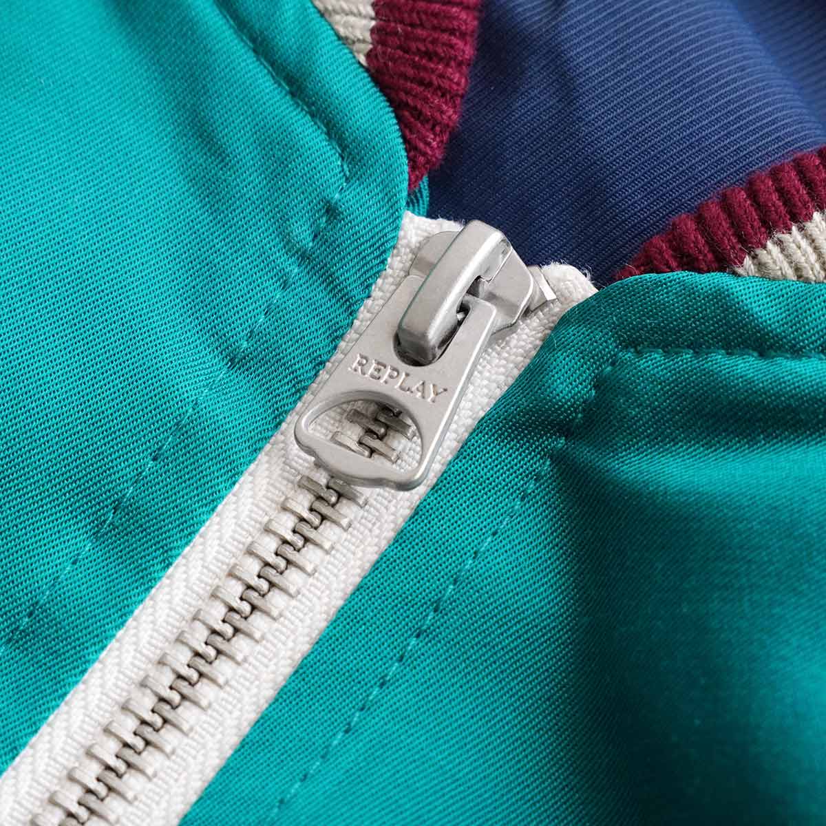 REPLAY サテンボンバージャケット ジッパー