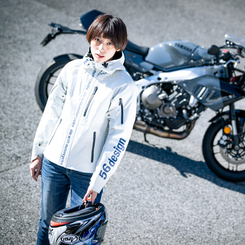 56design アクシス ジャケット ’26 白 モデルカット