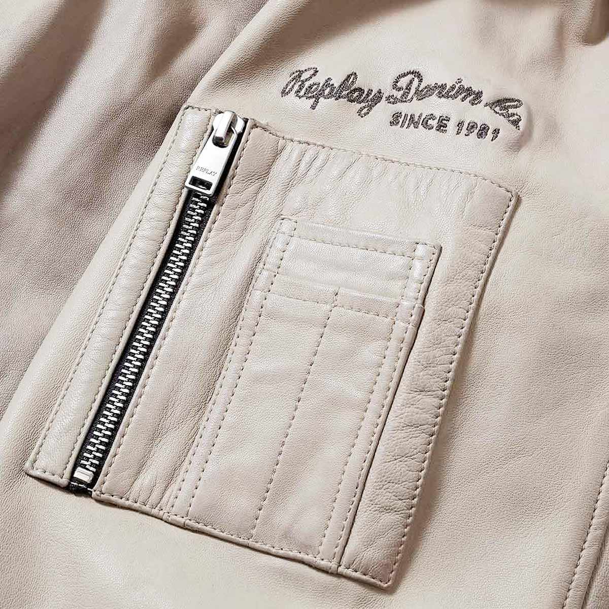 Replay ラムレザーボンバージャケット イメージ2